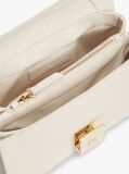 Bej Geanta Crossbody Cu Clapeta Si Monograma Th  Femei