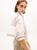 Bej Geanta Crossbody Cu Clapeta Si Monograma Th  Femei