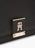 Negru Geanta Crossbody Cu Clapeta Si Monograma Th  Femei