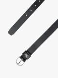 Black Essential Leather Belt  Women