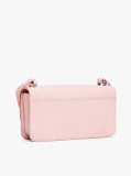Roz Geanta Crossbody Cu Clapeta Si Placa Logo  Femei