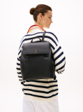 Negru Rucsac Cu Placa Monograma Th  Femei
