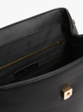 Negru Rucsac Cu Placa Monograma Th  Femei