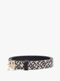 Blue TH Monogram Jacquard Belt  Women