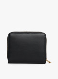 Black TH Monogram Zip-Around Flap Wallet  Women