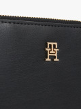 Black TH Monogram Zip-Around Flap Wallet  Women