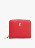 Red TH Monogram Zip-Around Flap Wallet  Women
