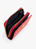 Red TH Monogram Zip-Around Flap Wallet  Women