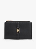 Negru Portofel Bifold Cu Monograma TH  Femei