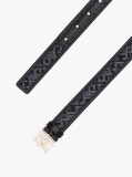 Black Modern TH Monogram Jacquard Belt  Women