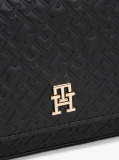 Black Hilfiger Icon Embossed Logo Crossbody Bag  Women