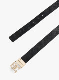 Negru TH Monogram Curea Din Piele Reversibila  Femei