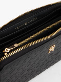Black TH Monogram Zip-Around Wallet  Women