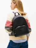 Negru Rucsac Pebble Grain Metalic Cu Logo  Femei