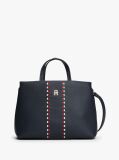 Blue Signature Tape Satchel  Women