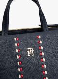 Blue Signature Tape Satchel  Women