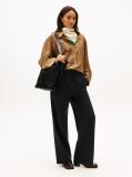 Negru TH Monogram Geanta Hobo Impletita  Femei
