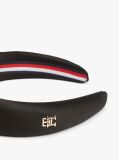 Negru Chic TH Monogram Banda Pentru Par Satin   Femei