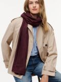 Red TH Monogram Scarf With Wool  Women