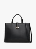 Negru Heritage TH Monogram Geanta Satchel  Femei