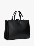 Negru Heritage TH Monogram Geanta Satchel  Femei