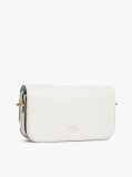 Alb Geanta Crossbody Din Piele Cu Clapa Si Placa Cu Logo  Femei