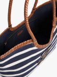 Multi Stripe Textured Logo Tote Bag  Women