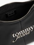 Black Metal Logo Shoulder Bag  Women