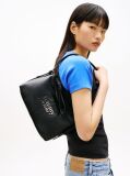 Black Metal Logo Shoulder Bag  Women