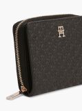 Negru Portofel Cu Clapa Si Fermoar Cu Logo Hilfiger In Relief  Femei