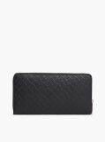Negru Hilfiger Icon Portofel Cu Fermoar Si Logo In Relief  Femei