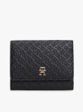 Black Hilfiger Icon Debossed Trifold Wallet  Women
