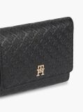 Negru Hilfiger Icon Portofel Triplu Cu Logo In Relief  Femei