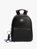 Black Logo Charm Dome Backpack  Women