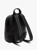 Black Logo Charm Dome Backpack  Women