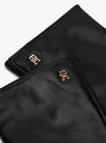 Negru Manusi Din Piele Cu Placa Chic TH Monogram  Femei