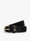 Negru Curea Elastica Impletita Essential TH Monogram  Femei
