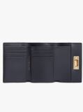 Bej Portofel Modern Cu Trei Compartimente Turn Lock Cu Monograma TH  Femei