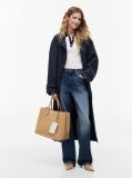 Bej Geanta Satchel Hilfiger Icon Pebble Grain  Femei