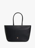 Negru Hilfiger Icon Geanta Tote Cu Logo Pe Banda  Femei