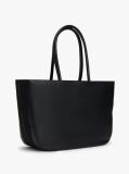 Negru Hilfiger Icon Geanta Tote Cu Logo Pe Banda  Femei