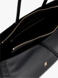 Negru Hilfiger Icon Geanta Tote Cu Logo Pe Banda  Femei