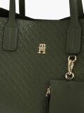 Verde Geanta Satchel Cu Imprimeu Hilfiger Icon Si Portofel Pentru Monede  Femei