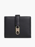 Black TH Monogram Plaque Bifold Wallet  Women