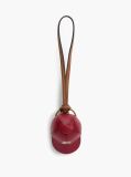 Red Leather Baseball Cap Charm  Women