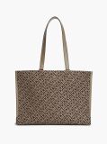 Bej Geanta Tote Jacquard Cu Monograma TH  Femei