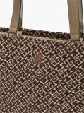 Bej Geanta Tote Jacquard Cu Monograma TH  Femei