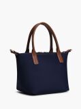 Blue Geanta Crossbody Tote Cu Dunga Global  Femei