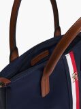 Blue Geanta Crossbody Tote Cu Dunga Global  Femei