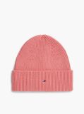 Pink Hilfiger Flag Embroidery Beanie With Wool  Women